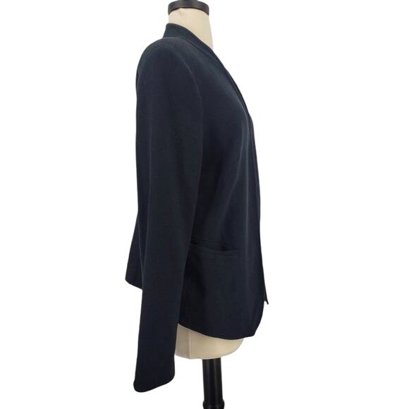 Escada Open Front Waffle Knit Jacket Black - Picture 5 of 7